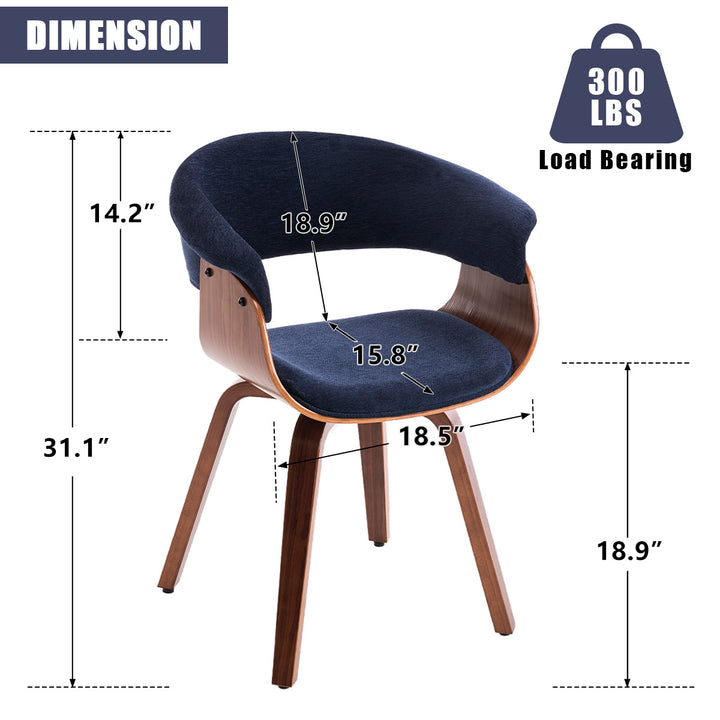 YOUNIKE Swivel Dining Chairs Padded Kitchen Chair with Wood Legs