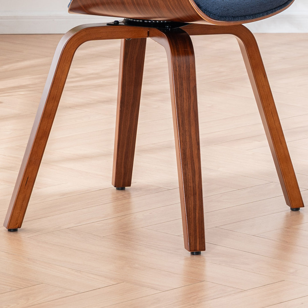 YOUNIKE Swivel Dining Chairs Padded Kitchen Chair with Wood Legs