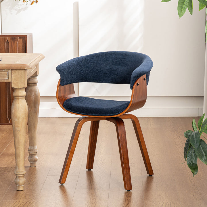 YOUNIKE Swivel Dining Chairs Padded Kitchen Chair with Wood Legs