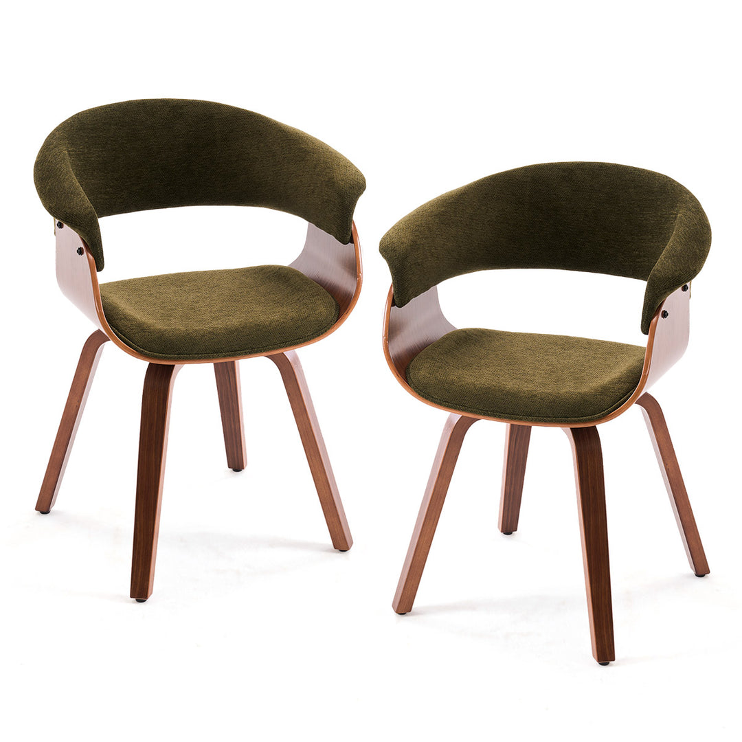 YOUNIKE Swivel Dining Chairs Padded Kitchen Chair with Wood Legs