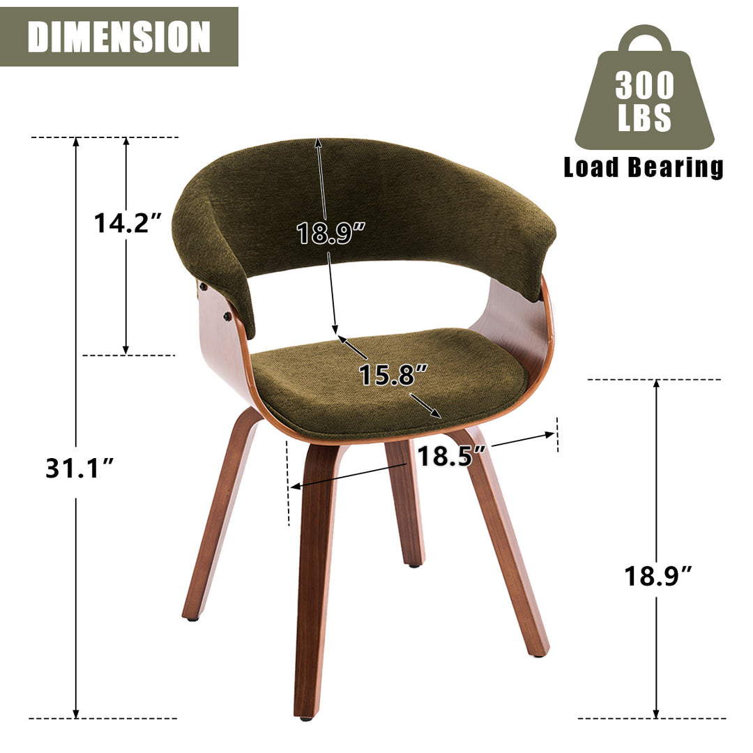 YOUNIKE Swivel Dining Chairs Padded Kitchen Chair with Wood Legs