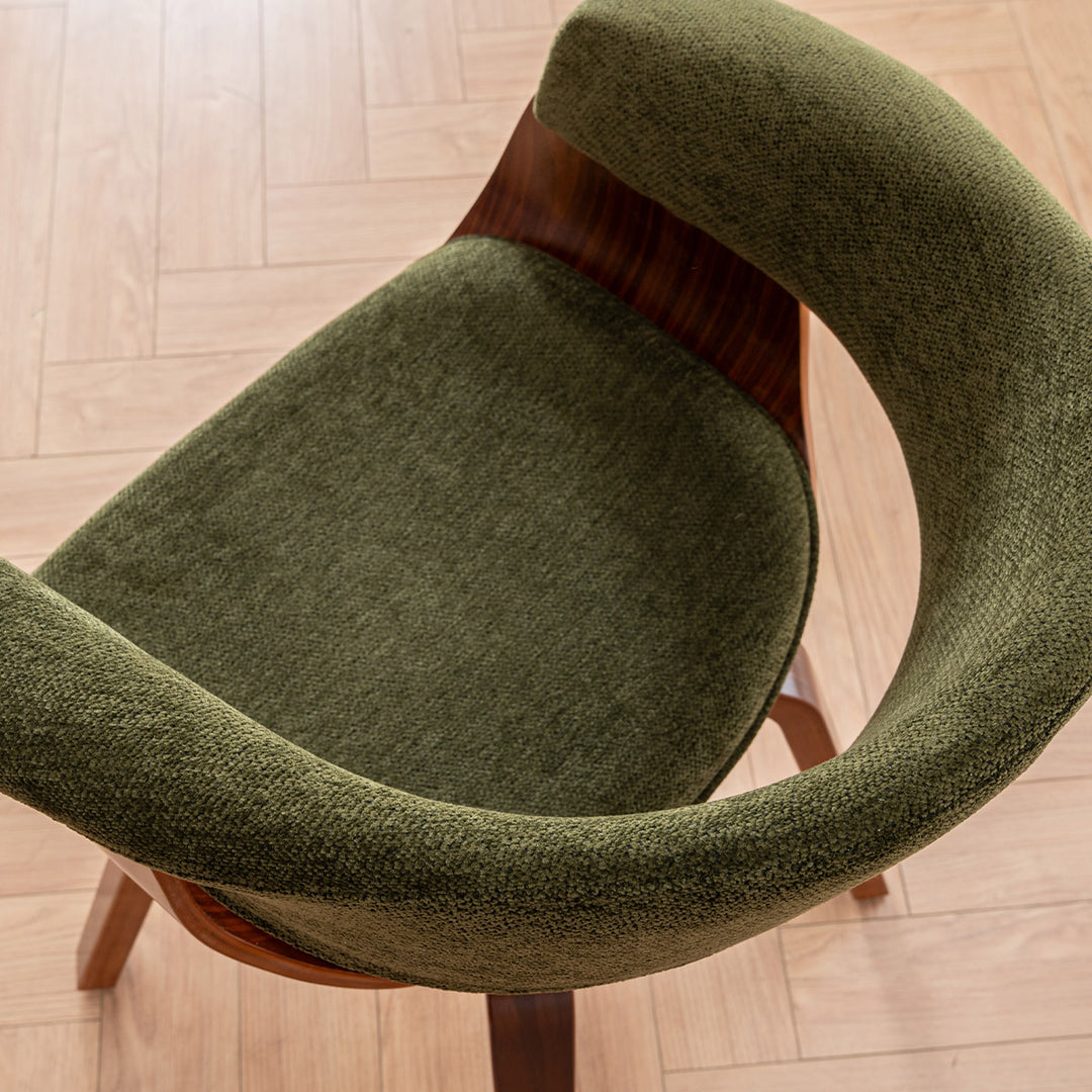 YOUNIKE Swivel Dining Chairs Padded Kitchen Chair with Wood Legs