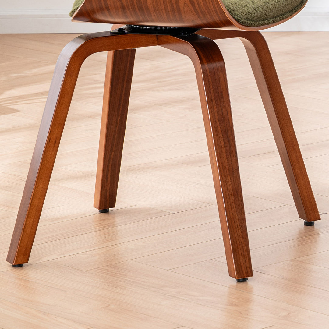 YOUNIKE Swivel Dining Chairs Padded Kitchen Chair with Wood Legs
