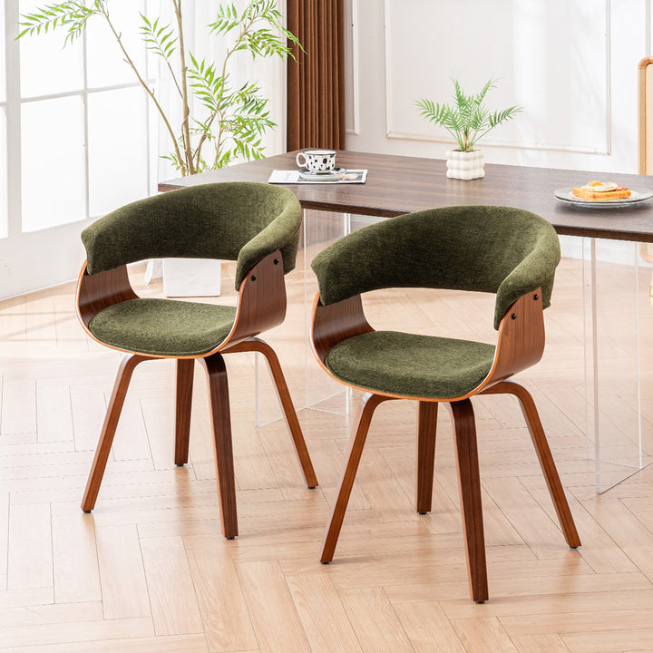 YOUNIKE Swivel Dining Chairs Padded Kitchen Chair with Wood Legs