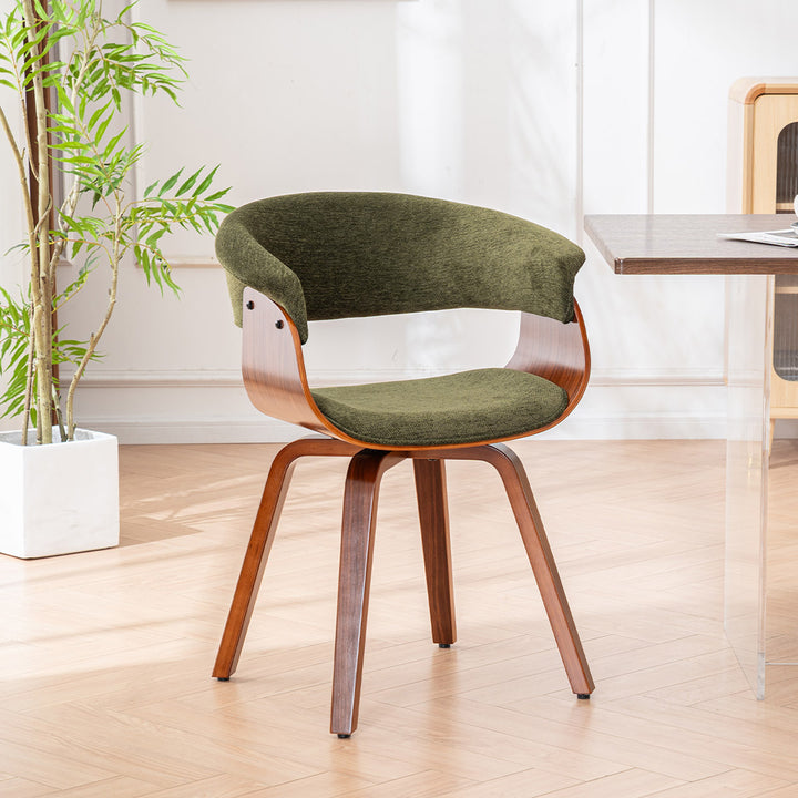 YOUNIKE Swivel Dining Chairs Padded Kitchen Chair with Wood Legs