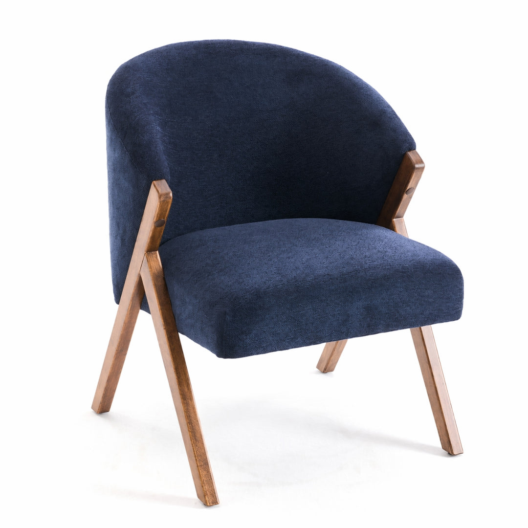 YOUNIKE Barrel Dining Chairs Curved Accent Chairs with Wood Legs