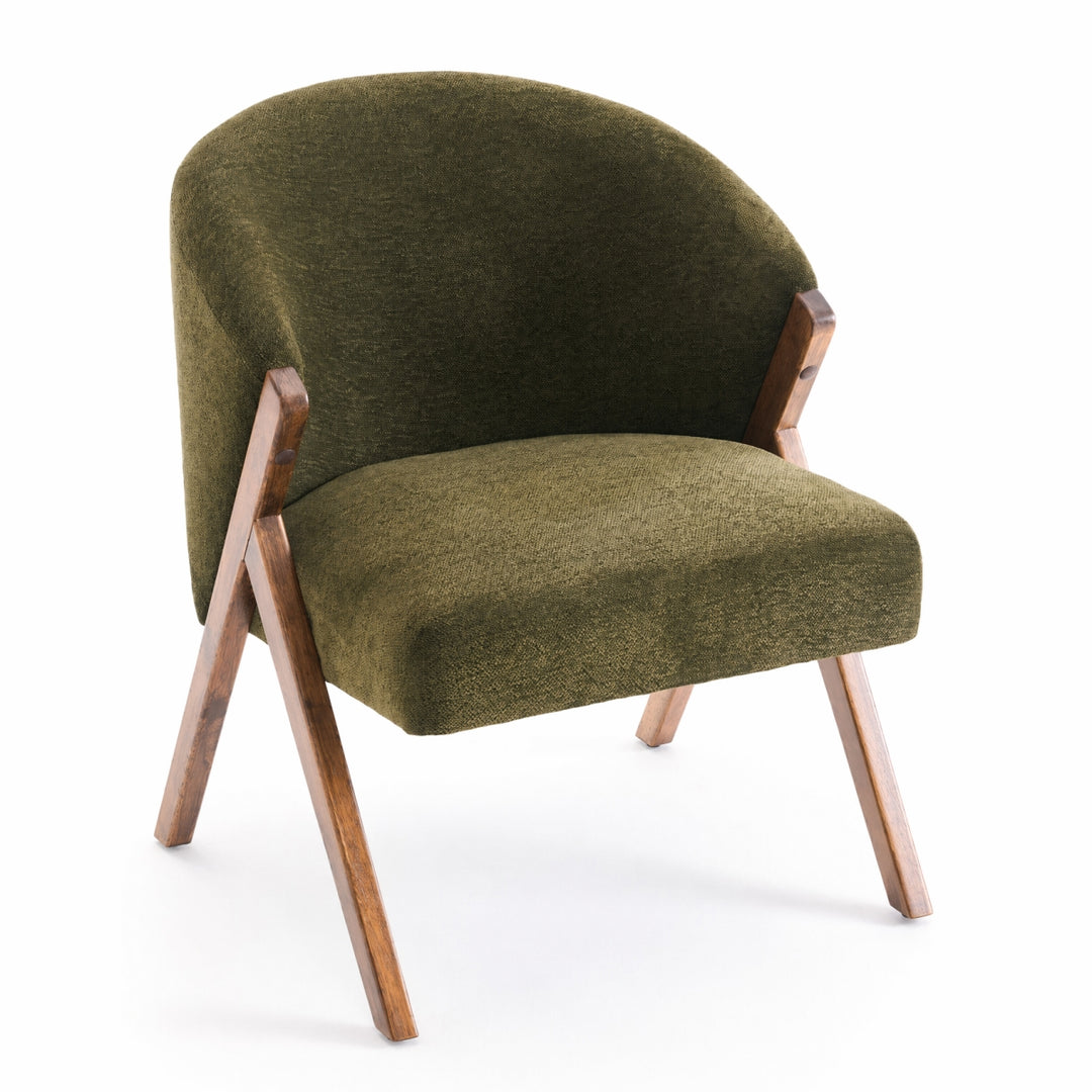 YOUNIKE Barrel Dining Chairs Curved Accent Chairs with Wood Legs