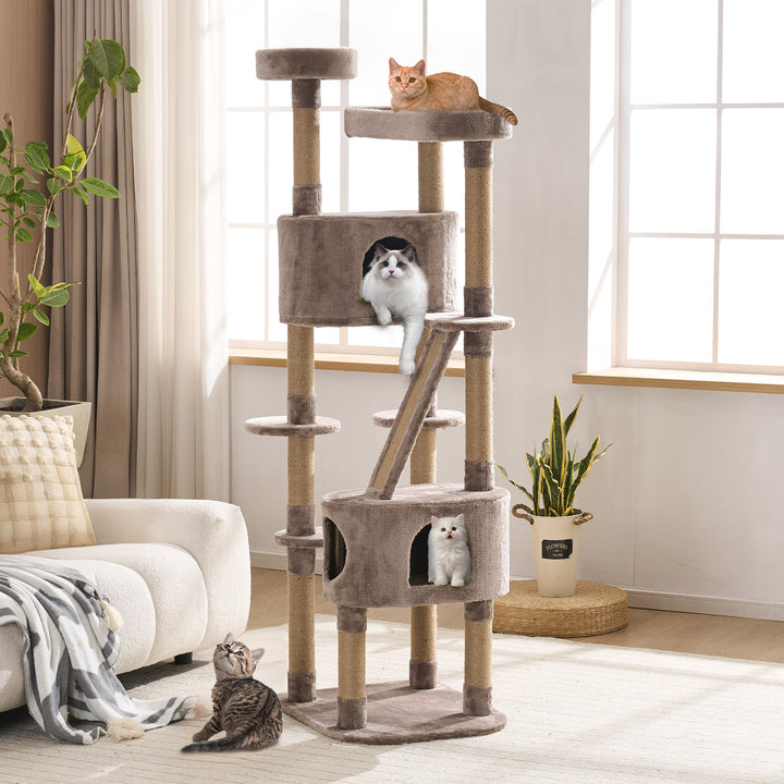 YOUNIKE 71in Cat Tree Large Multi-Level Cat Tower Condo for Indoor Cats