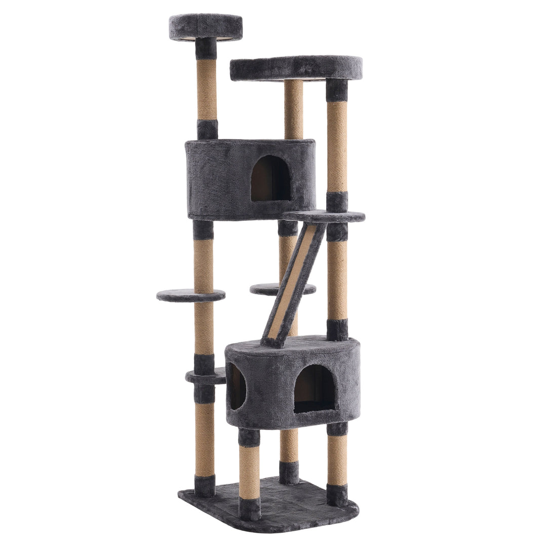 YOUNIKE 71in Cat Tree Large Multi-Level Cat Tower Condo for Indoor Cats
