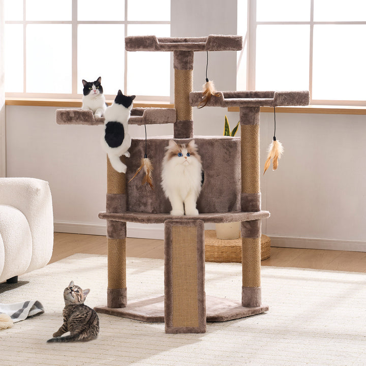 YOUNIKE Cat Tree 45in Cat Tower Condo for Kittens Pet House Play