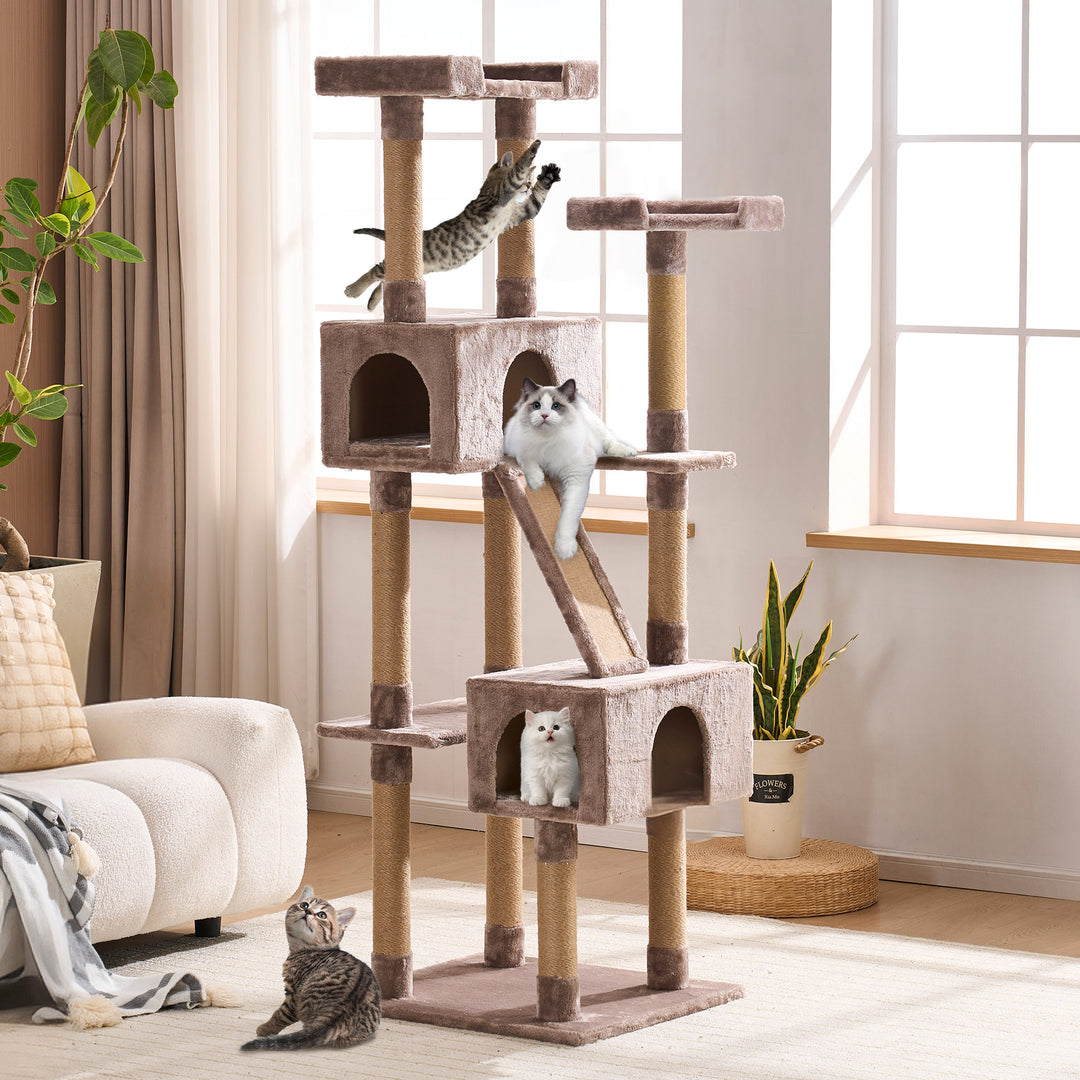 YOUNIKE 71in Cat Tree Large Multi-Level Cat Tower Condo for Indoor Cats