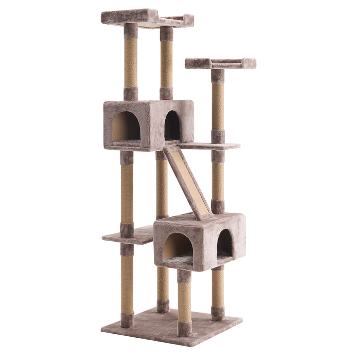 YOUNIKE 71in Cat Tree Large Multi-Level Cat Tower Condo for Indoor Cats