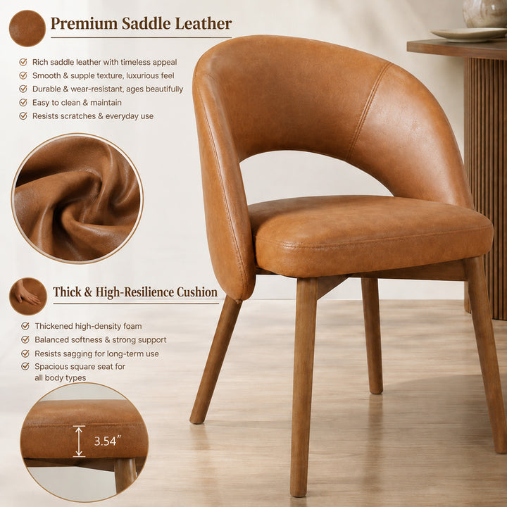 YOUNIKE Upholstered Dining Chairs Set of 2 Modern Curved Barrel Dining Room Chair